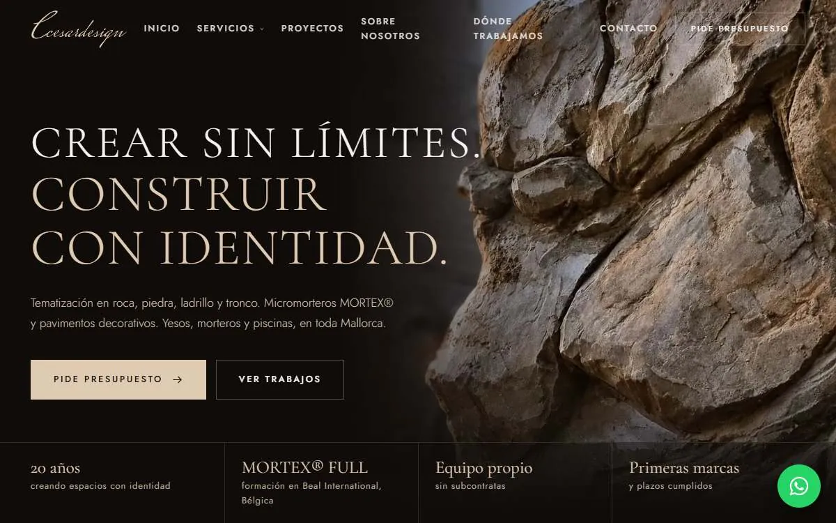 Página de inicio de la web de Ccesardesign